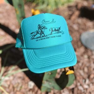 Teal Graphic Trucker Hat